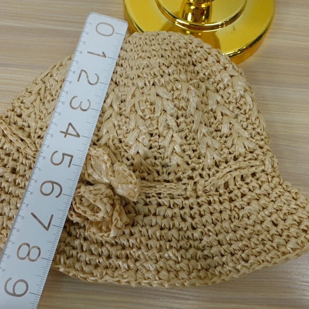 Straw Sun Hat Womens Natural Tan Cloche Floppy Summer Coachella Beach Boho Light
